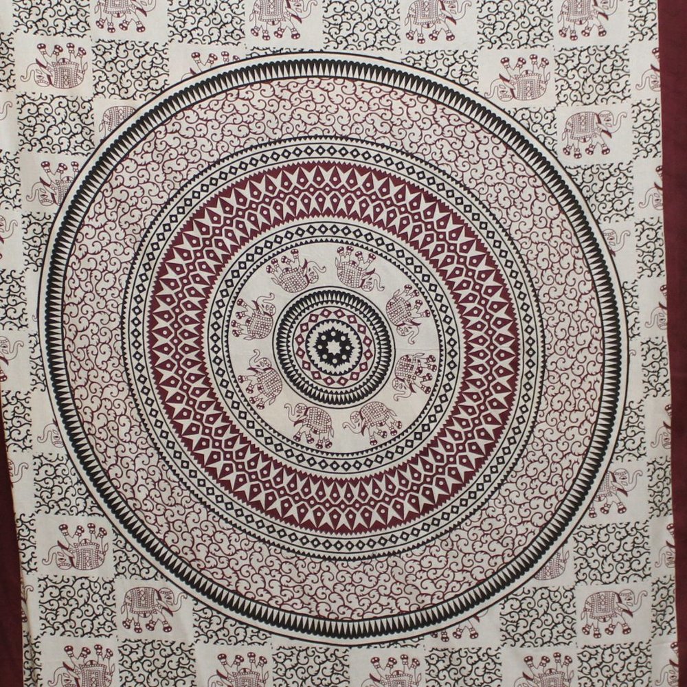 Mandala Tapestry (Maroon)